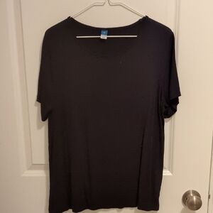 Old Navy Women's Luxe Black Short Sleeve Tee